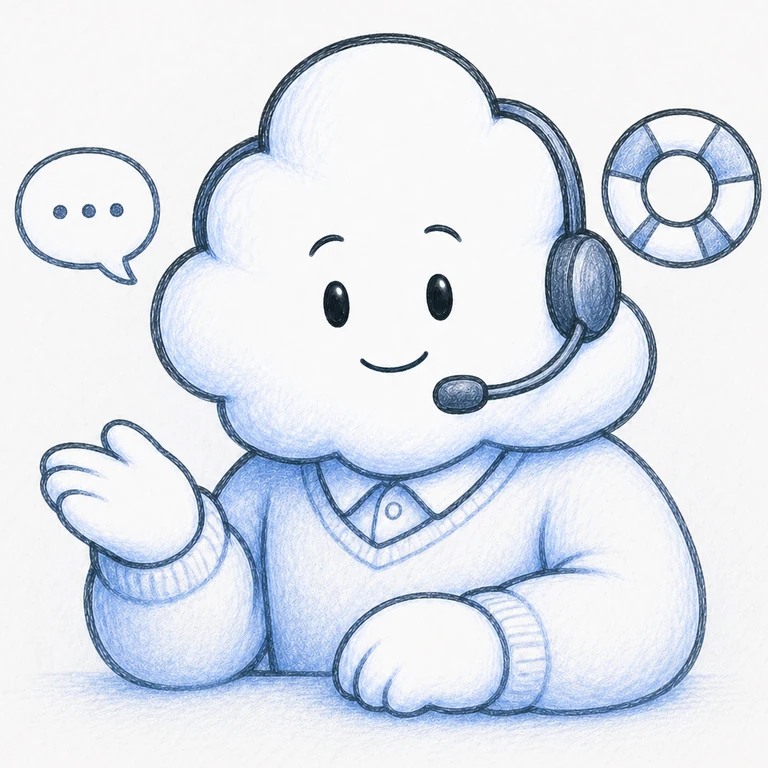 Cloud teammate with a headset